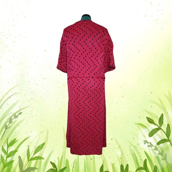 Vintage 60s-70s Polka Dot Meera Brooke Dress, 3X - Picture 5 of 7